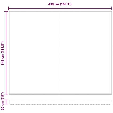 Tessuto di ricambio per tenda da sole per telaio 4.5x3.5 m Grigio chiaro - Foto 8