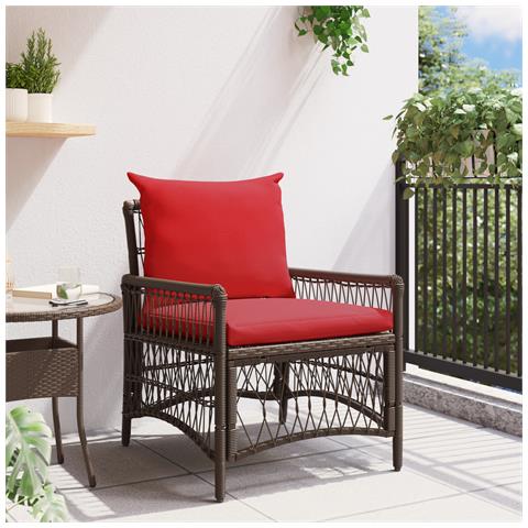 Sedia da Giardino Marrone polyrattan - Foto 2