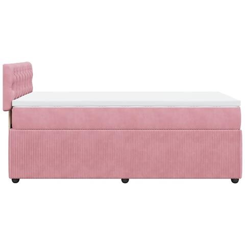 Giroletto a Molle con Materasso Rosa 100x200 cm in Velluto - Foto 9