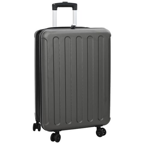 Valigia Pieghevole Scocca Rigida 24'' Grigio Scuro 43x27x66 cm ABS - Foto 1