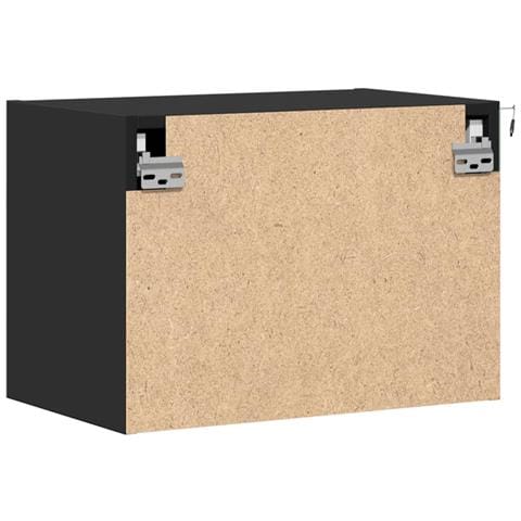 Comodini a Parete con Luci LED 2 pz Neri - Foto 9