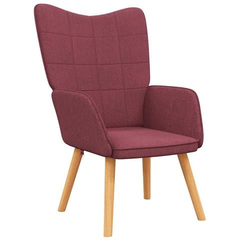 Lusso Casadino -  Sedia Relax Rosso Vino In Tessuto - Foto 1