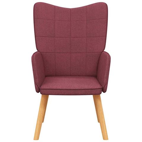 Lusso Casadino -  Sedia Relax Rosso Vino In Tessuto - Foto 2