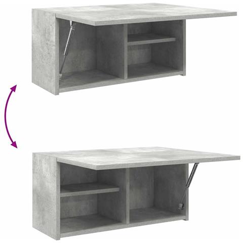 Armadietto da Bagno Grigio Cemento 60x25x30 cm in Truciolato - Foto 9