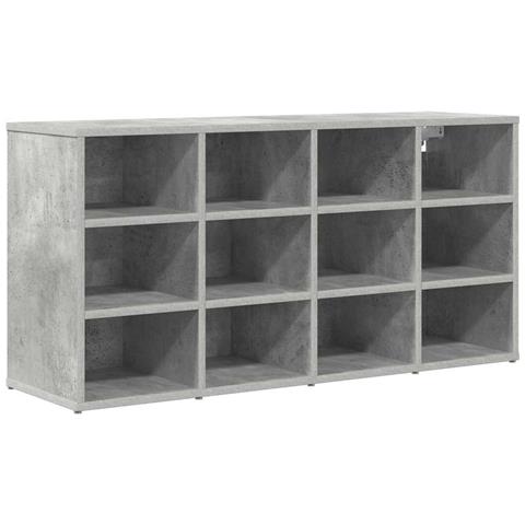 Scarpiera Grigio cemento 103 x 30 x 51 cm Legno multistrato - Foto 1