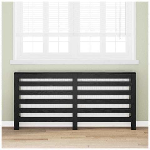 Copertura per radiatori Rovere Nero 175 x 20 x 82 cm - Foto 2