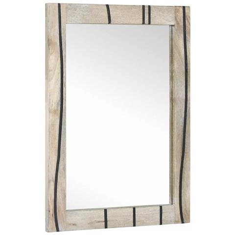 Specchio da bagno con specchio Marrone, argento 50 x 70 x 30 cm - Foto 1