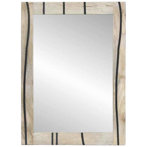 Specchio da bagno con specchio Marrone, argento 50 x 70 x 30 cm - Foto 2