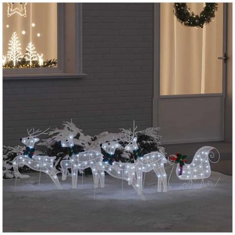 Renne LED 5 pcs Bianco Tessuto - Foto 2