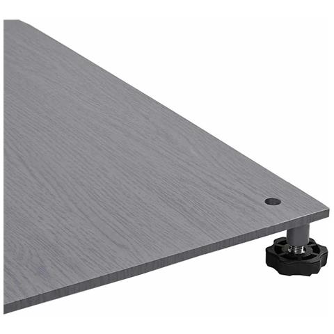 Base per ombrellone Aspetto legno grigio scuro 100 x 100 x 4 cm - Foto 9