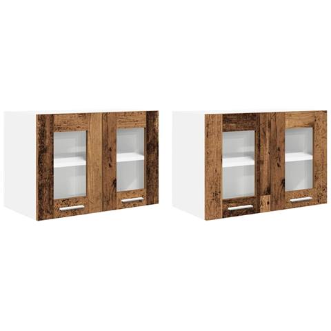 Armadio pensile Riga 2 pcs Legno vecchio 60 x 31 x 40 cm - Foto 1