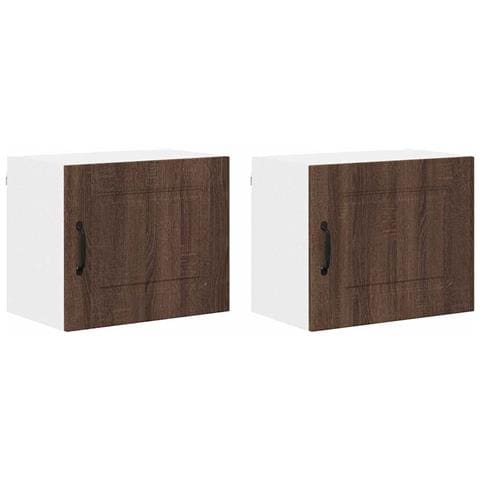 Pensile cucina con porta 2 pcs Rovere Marrone 50 x 31 x 40 cm - Foto 1