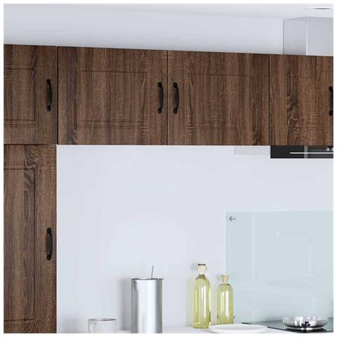 Pensile cucina con porta 2 pcs Rovere Marrone 50 x 31 x 40 cm - Foto 2
