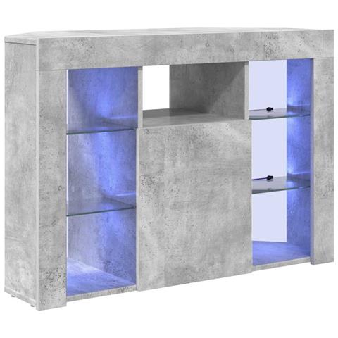 Mobile TV LED Angolare Grigio cemento 103 x 40 x 68 cm - Foto 1