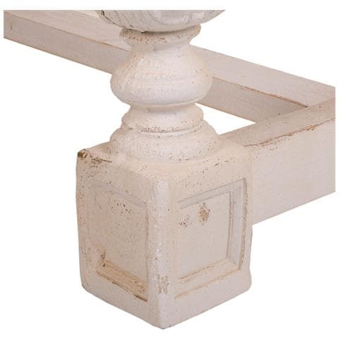 Tavolo In Legno Intagliato Bianco 200x90x78h - Foto 8