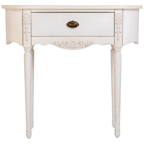 Console In Legno Laccato Bianco Invecchiato 88x36x80h Cm - Foto 2