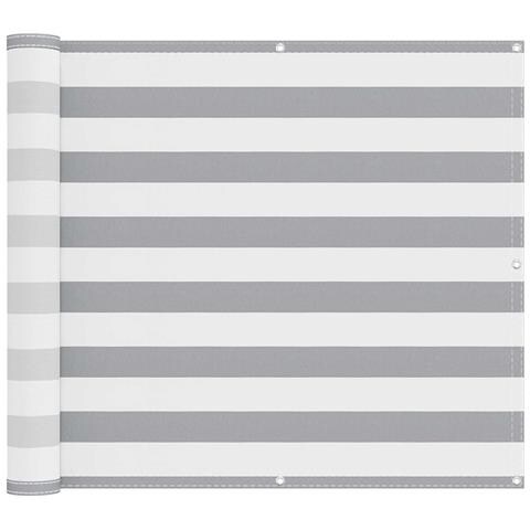 Schermo da balcone Grigio chiaro e bianco 90 x 600 cm - Foto 1