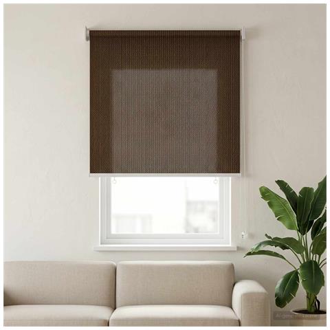 Tenda a Rullo Esterno Blocco UV 90% Marrone 80 x 140 cm HDPE - Foto 2