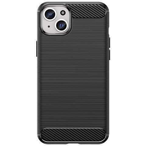 Custodia In Carbonio Flessibile Per Iphone 15 Plus - Nera - Foto 1