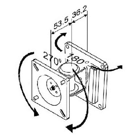 Braccio Supporto Per Monitor Lcd A 2 Snodi Montaggio A Muro - Foto 2