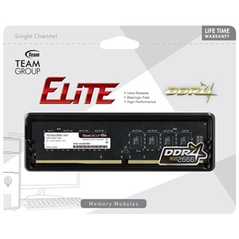 Memoria Dimm Elite 8 GB (1 x 8 GB) DDR4 2666 MHz CL19 Colore Nero - Foto 3