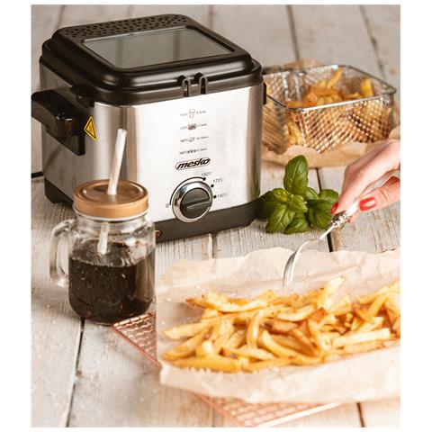 Friggitrice In Acciaio Inox Con Cestello Da 1,5 Litri Mesko Ms 4910 900w - Foto 9