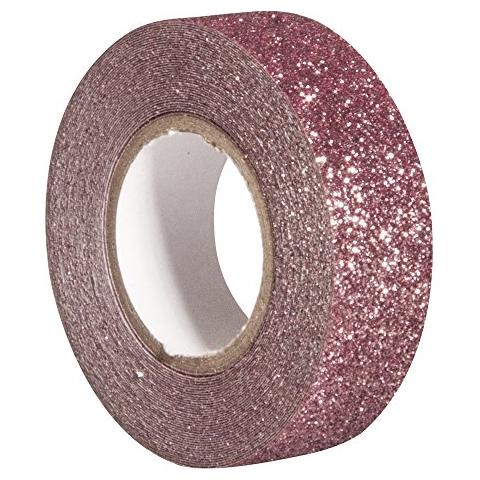59925268 Nastro Glitter 15 Mm, Rotolo 5 M, Rosa Antico - Foto 2