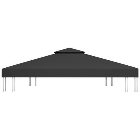 Copertura Superiore Per Gazebo A 2 Strati 310 G / m? 4x3 M Nera - Foto 7