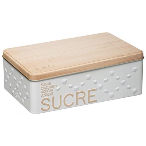 Contenitore Da Cucina Per Zollette Zucchero In Ferro Bianco 1kg 20x13x H6,5 Cm - Foto 1