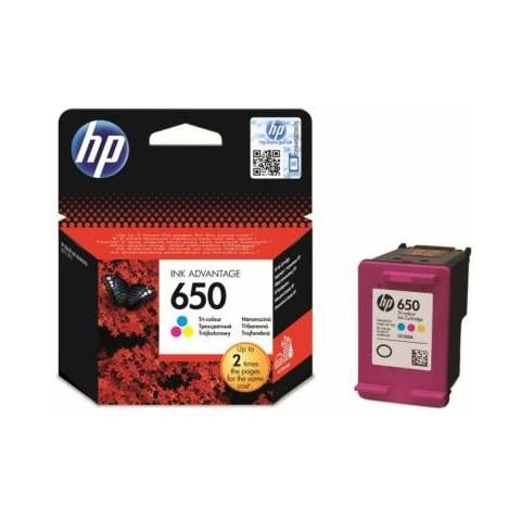 CZ102A Cartuccia Ink Originale 650 Ciano Magenta Giallo Deskjet Ink Advantage 2515 & 2515 Capacità 200 Pagine - Foto 1