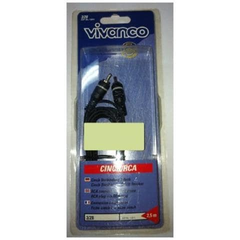 2.5m RCA Cable 2.5m RCA RCA Nero cavo audio - Foto 1