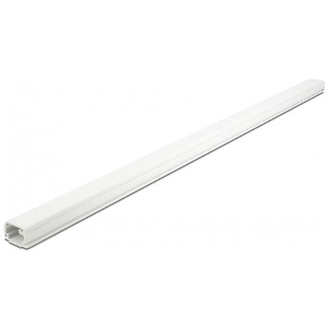 Passacavi con coperchio 22 x 15 mm - lunghezza 1 m bianco - Foto 1