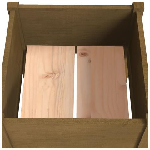 Fioriere Da Giardino 2 Pz Miele 50x50x70 Cm Massello Di Pino - Foto 8