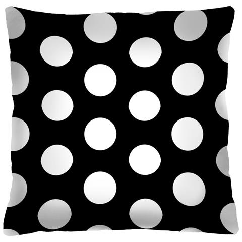 Cuscino Dots Night, 40x13x40, Nero+bianco, Tessuto - Foto 1
