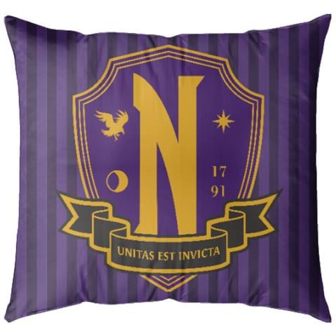 Wednesday - Cuscino - Logo Accademia Nevermore - Foto 1