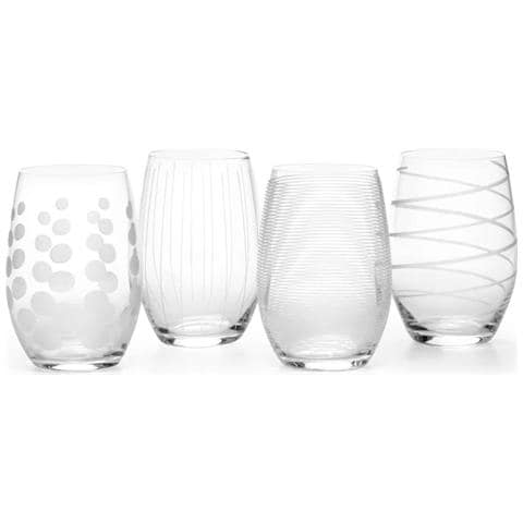 Cheers Etched Crystal Stemless Wine Glasses - 4pcs. - Foto 1