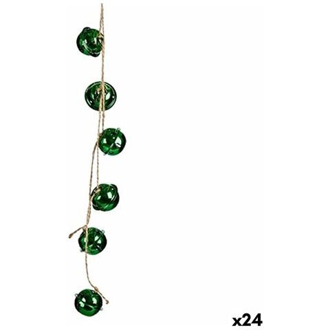 Decorazione Natalizia Sonaglio Verde Plastica 58 X 3 X 3 Cm (24 Unità) - Foto 1