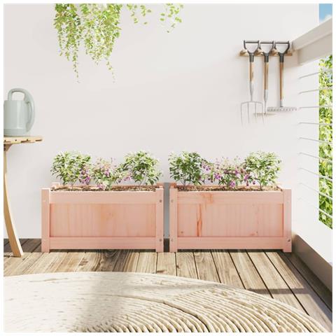 Fioriere Da Giardino 2 Pz In Legno Massello Di Douglas - Foto 3
