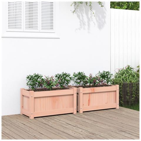 Fioriere Da Giardino 2 Pz In Legno Massello Di Douglas - Foto 1