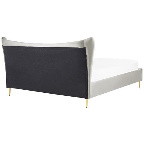Letto Velluto Chaleix 180 X 200 Cm Grigio Chiaro - Foto 8