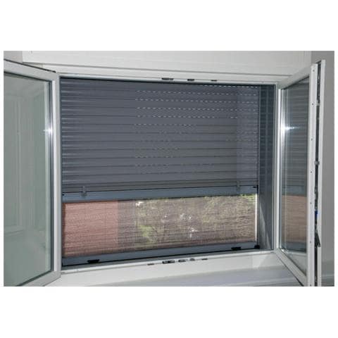 Zanzariera Universale Verticale Con Finitura Marrone Per Tapparelle Motorizzate Stop Inset - 130x160 Cm - Foto 1