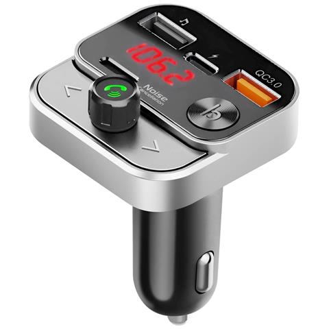 Trasmettitore Fm Per Auto Lettore Musicale Bluetooth Caricatore Usb-c, Nero - Foto 1