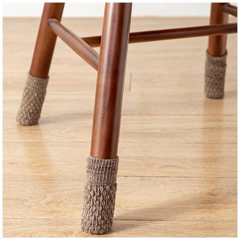 Confezione Da 16 Calzini Per Gambe Di Sedie Da Tavolo Lavorati A Maglia Khaki - Foto 2