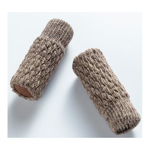 Confezione Da 16 Calzini Per Gambe Di Sedie Da Tavolo Lavorati A Maglia Khaki - Foto 1