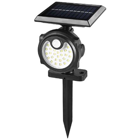 Picchetto Giardino Energia Solare 26 Smd Led Luce Fredda Sensore Movimento B0393 - Foto 1