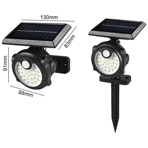 Picchetto Giardino Energia Solare 26 Smd Led Luce Fredda Sensore Movimento B0393 - Foto 4