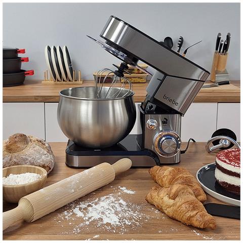 Robot da Cucina KM1114 con Capacità 5 Litri 6 Velocità Potenza 1800W Colore Acciaio Inossidabile - Foto 8