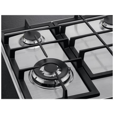 HGB64420SM Nero, Acciaio inox Superficie piana 56 cm Gas 4 Fornello (i) - Foto 9