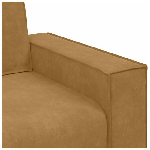 Divano a 3 Posti Marrone 180 cm in Velluto - Foto 2