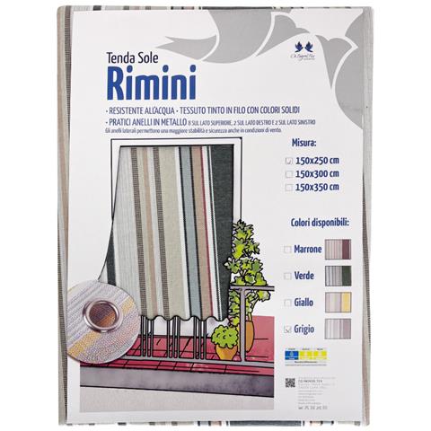 Tenda Da Sole A Caduta Per Esterno Balcone Casa Telo Ombra Modello Riga Fine 145x250 Grigio - Foto 2
